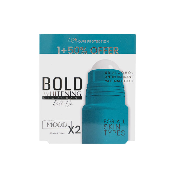 MOOD Bold Whitening Deodorant Roll On Offer 1+50% 50 ML